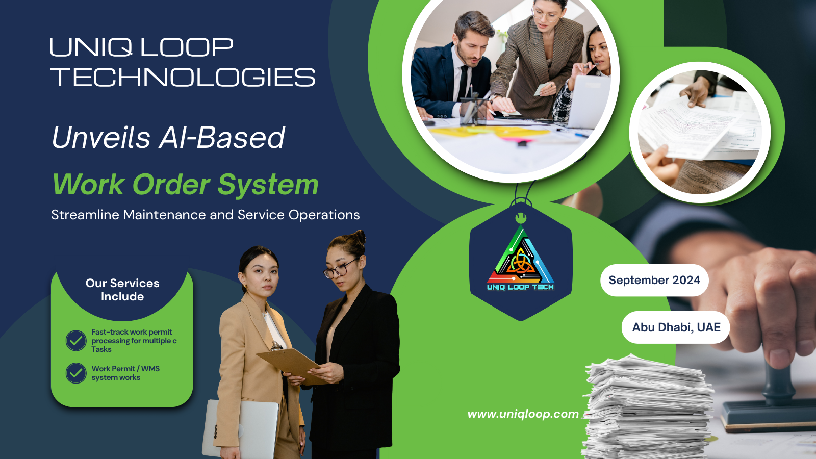 A group of people standing in front of a pile of papers AI-generated content may be incorrect.